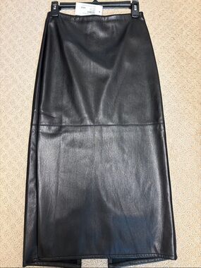 NWT Good American leather skirt